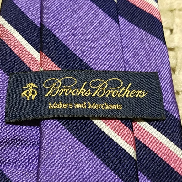 Brooks Brothers Purple StripeTie NWT - Picture 2 of 4
